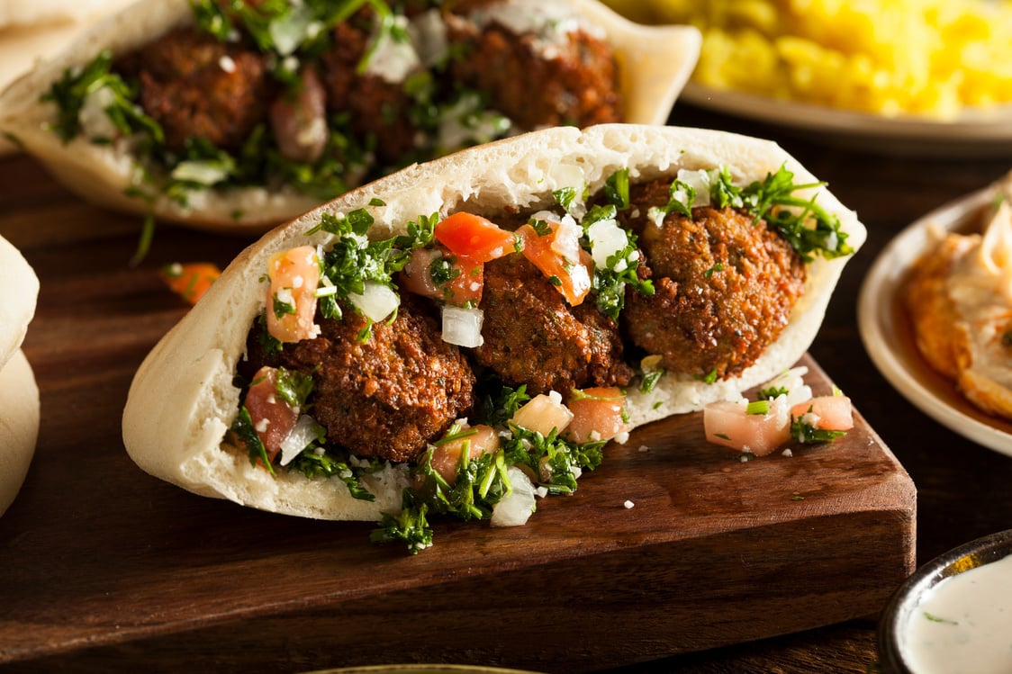 Healthy Vegetarian Falafel Pita